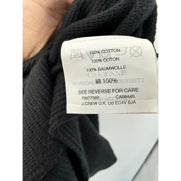 Madewell Side-Bow Textured Jumpsuit Black 100% Cotton Women’s XL Minimalist - Picture 10 of 14